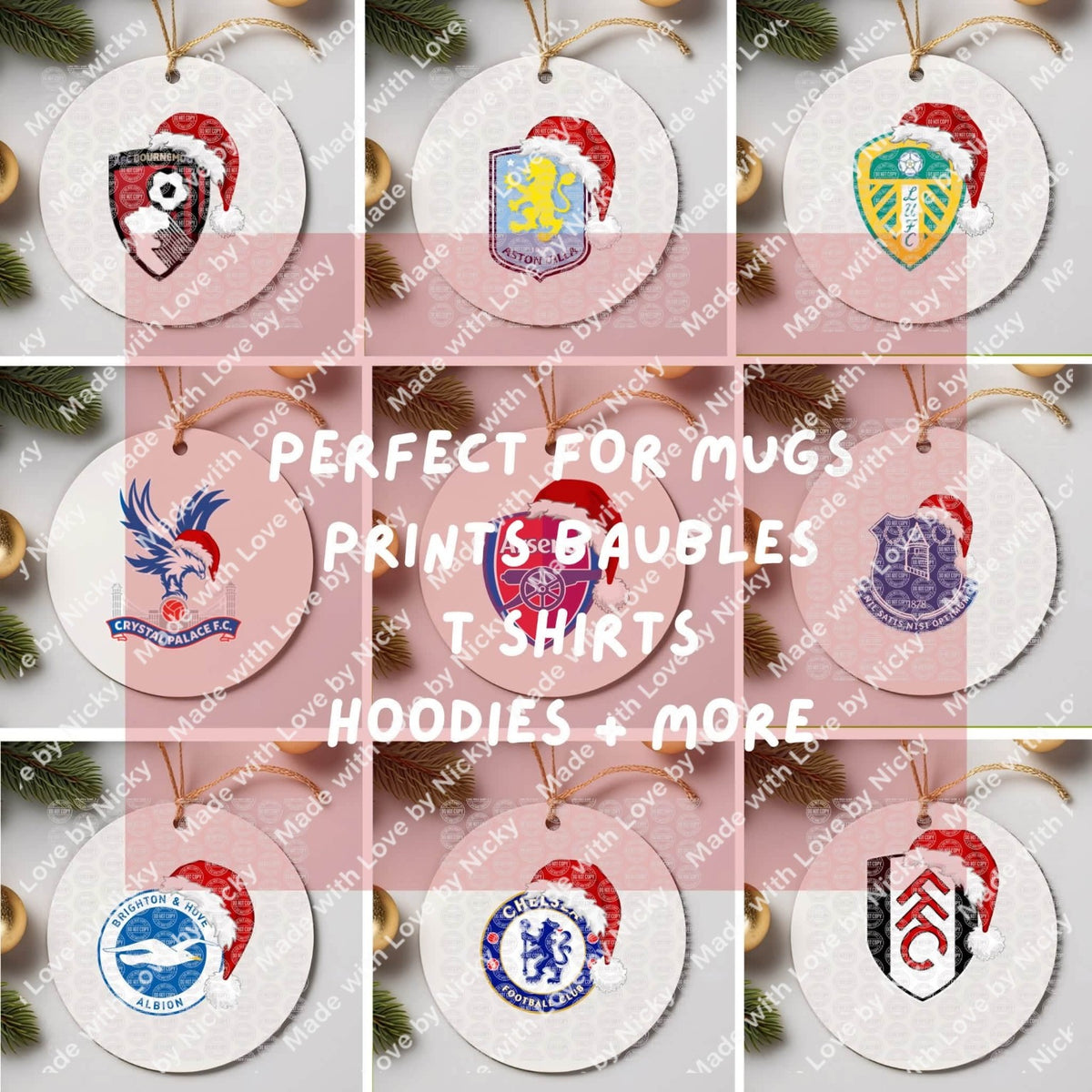 More festive football club designs for gifts