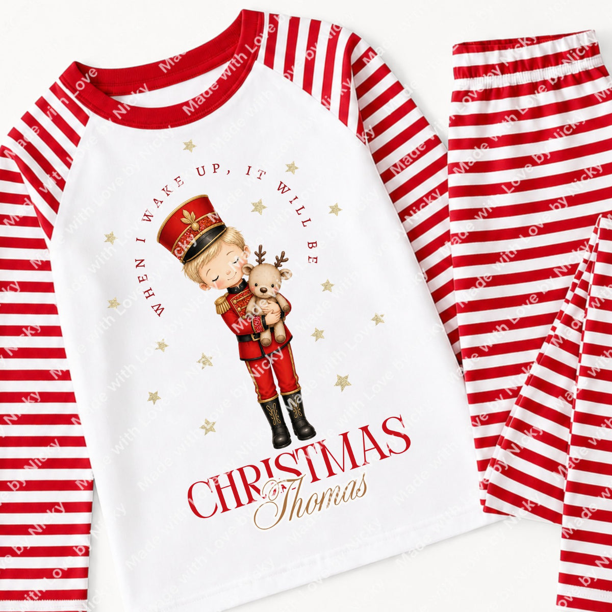 Personalised When I Wake Up It Will Be Christmas boy pyjamas