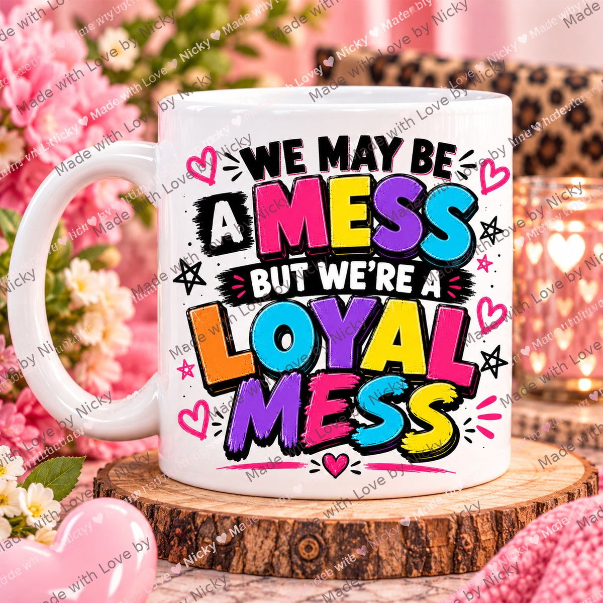 Loyal Mess funny friendship mug