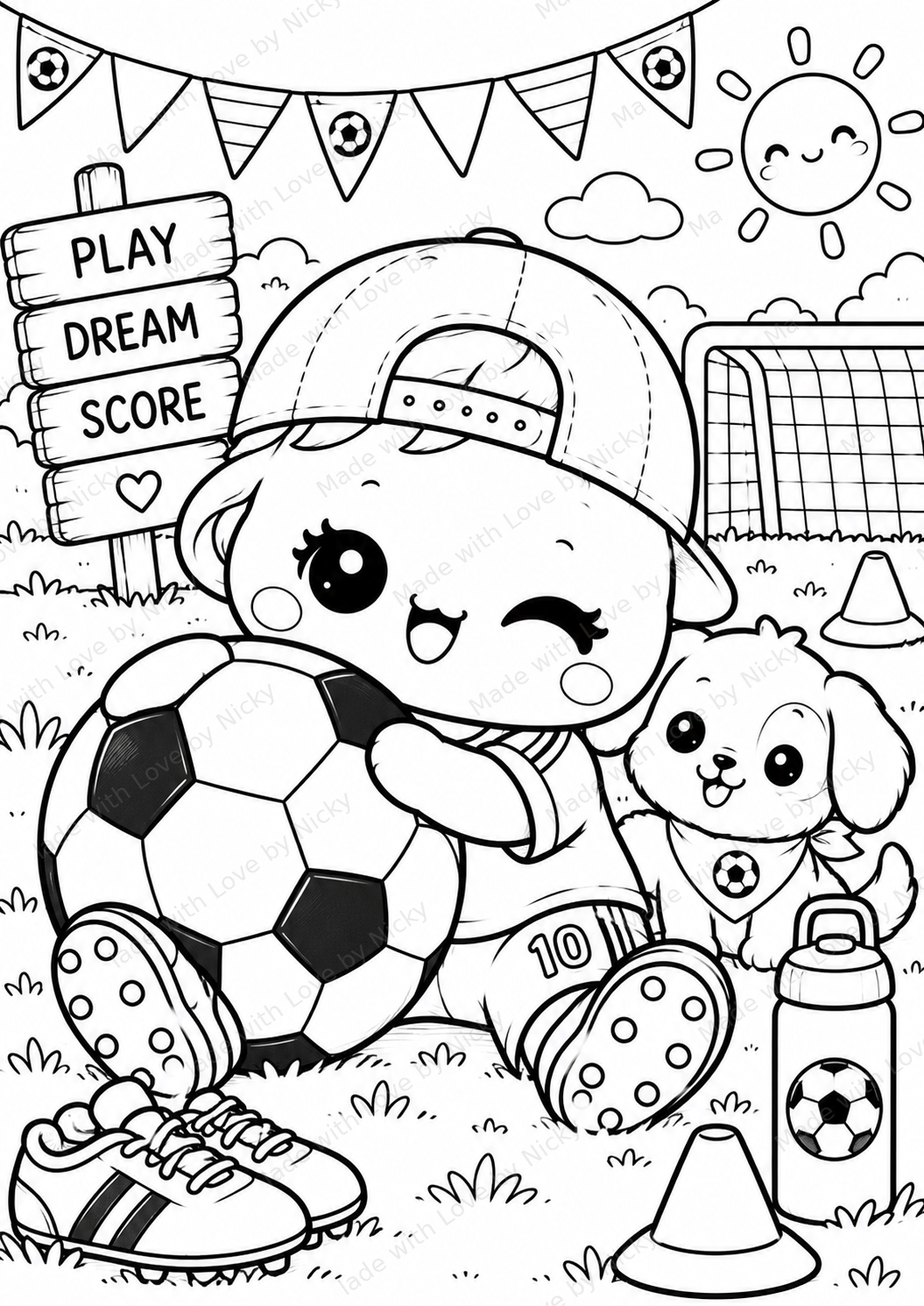 Inside page from Dumplettes Babies Colouring Book | Fun & Adventure