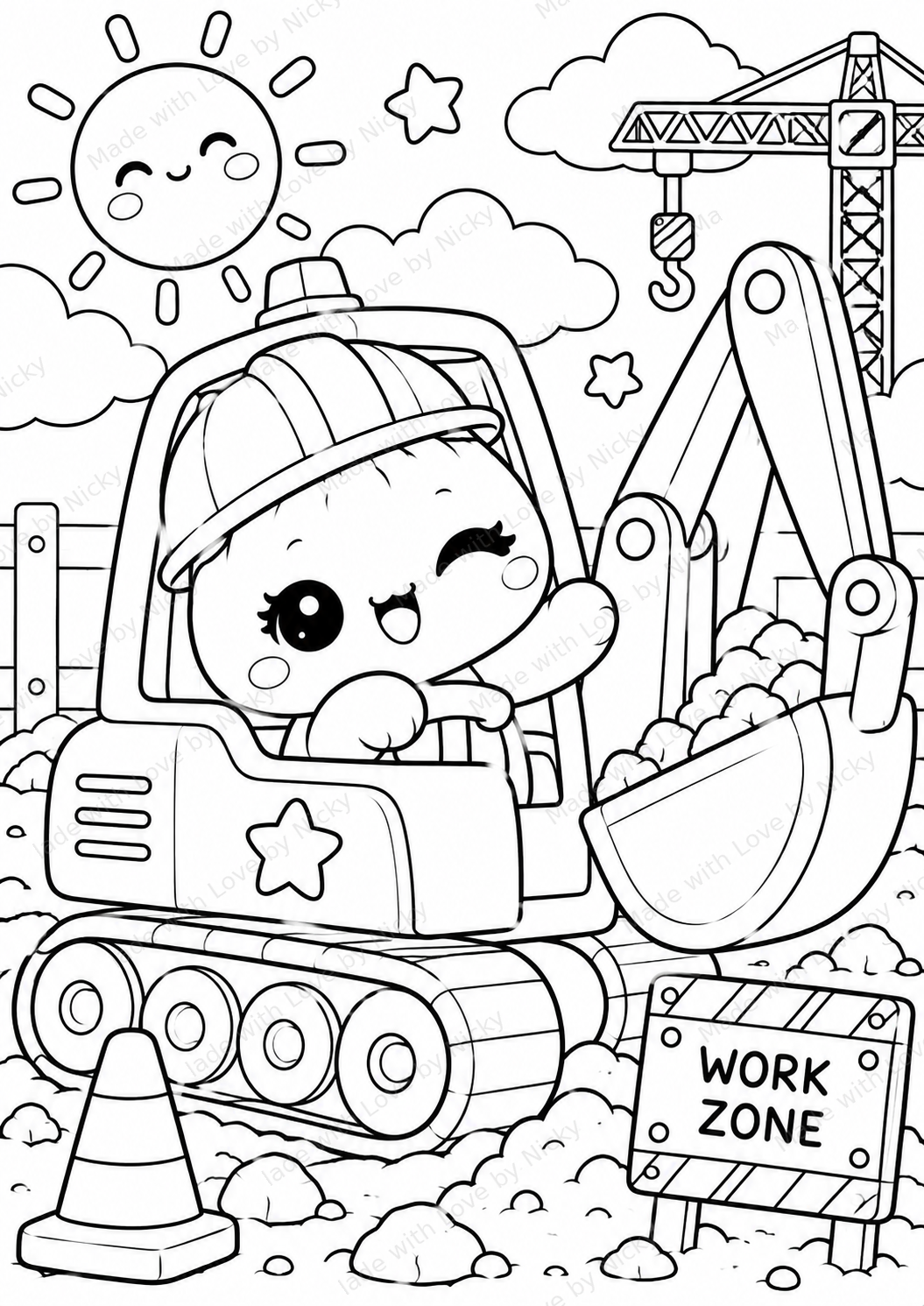 Inside page from Dumplettes Babies Colouring Book | Fun & Adventure
