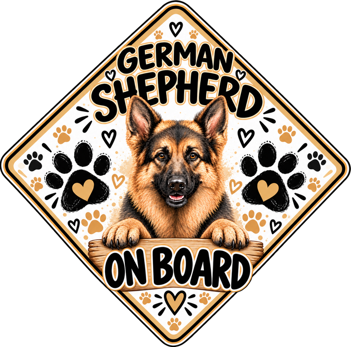 German Shepherd On Board