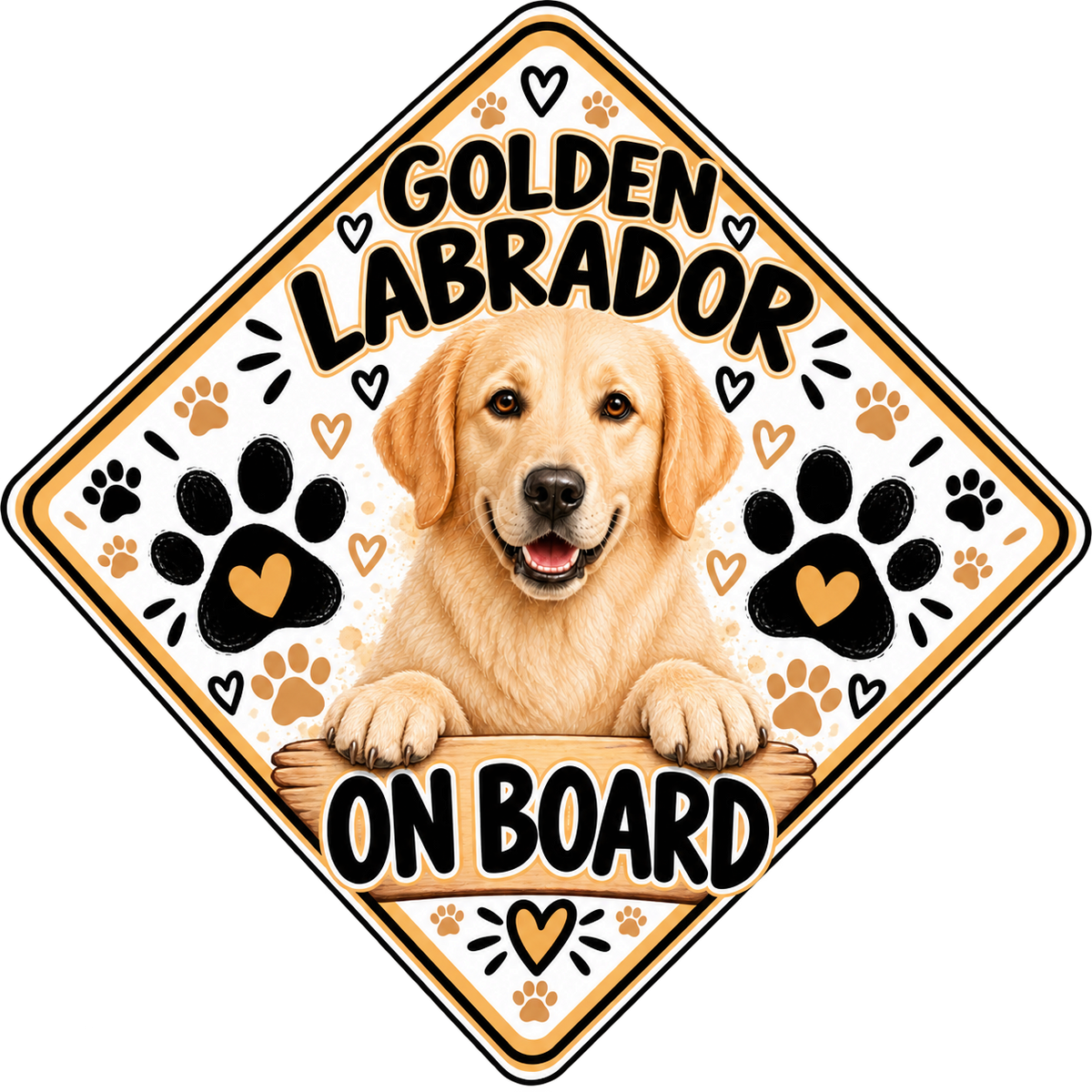 Golden Labrador On Board