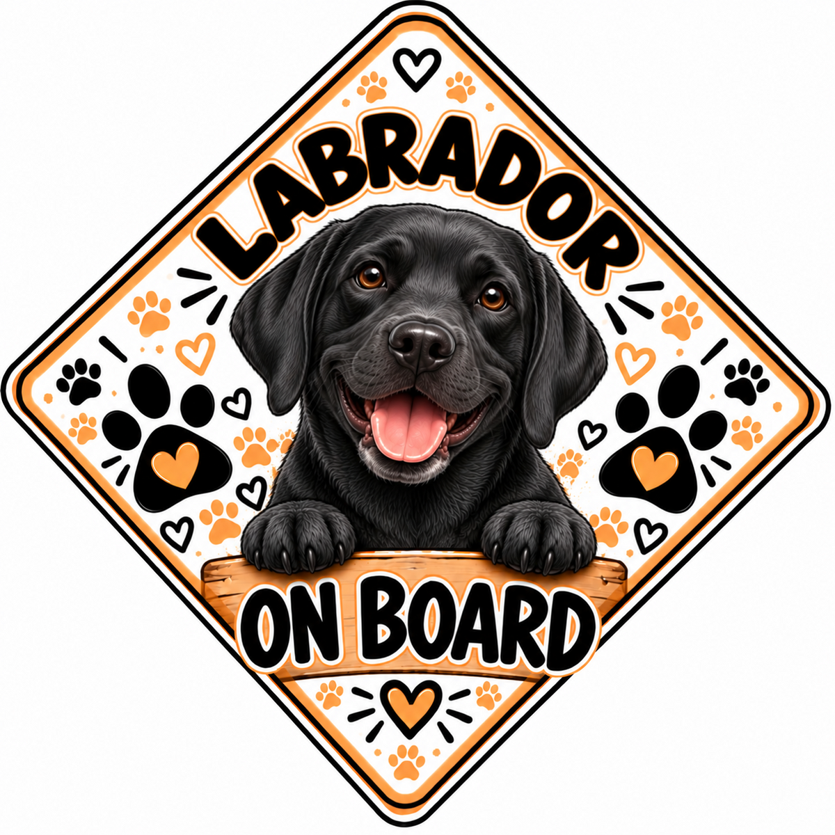 Black Labrador On Board
