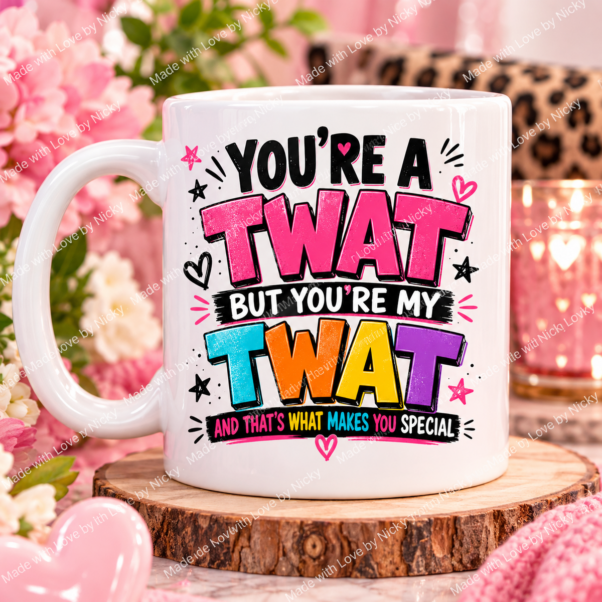 You're a Twat But You're My Twat funny friendship mug