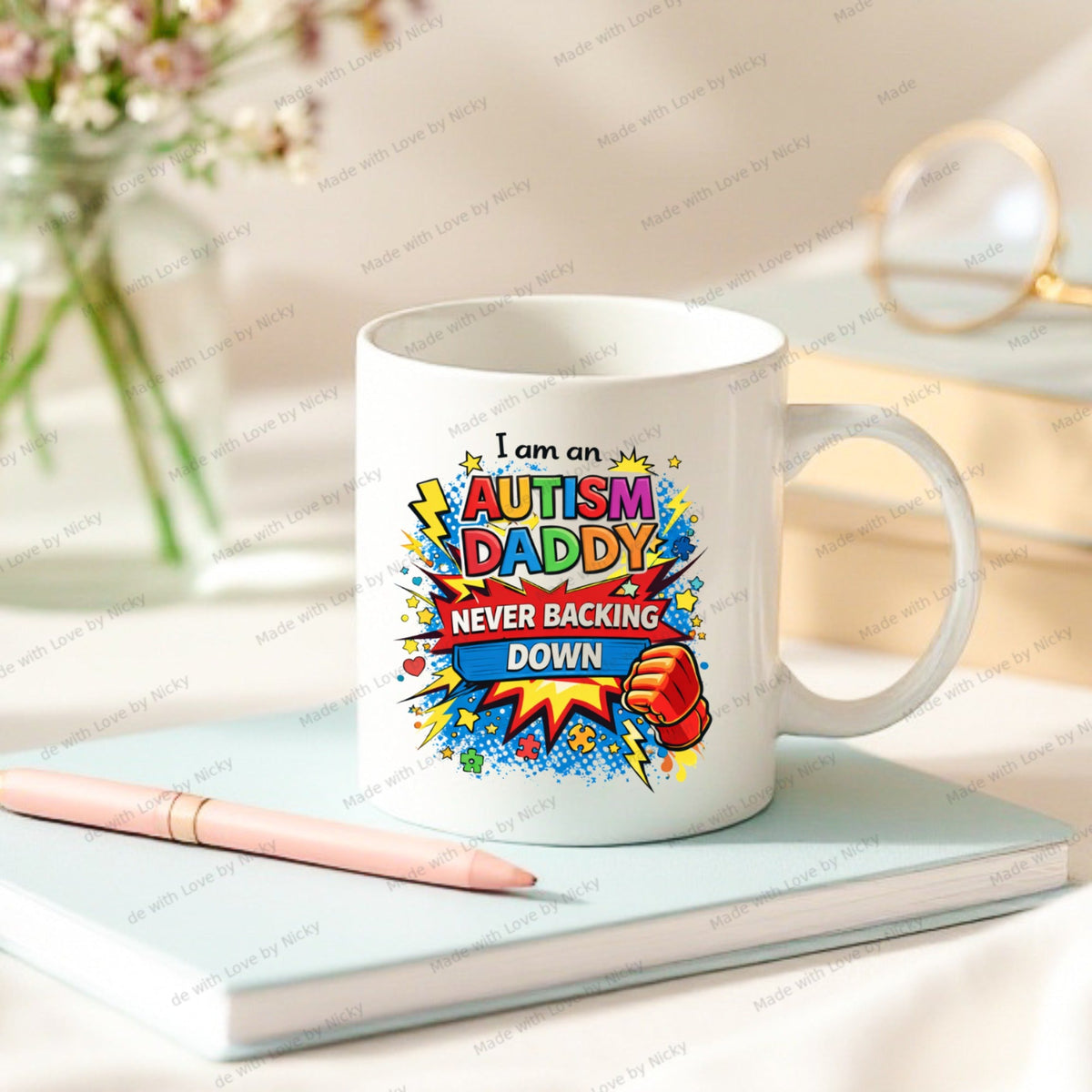 Autism Dad and Daddy mug design 6