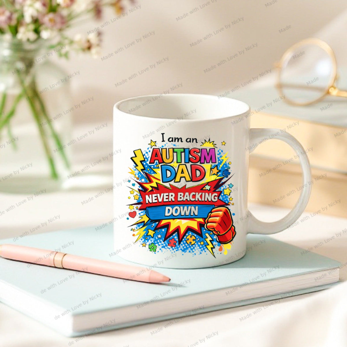 Autism Dad and Daddy mug design 7