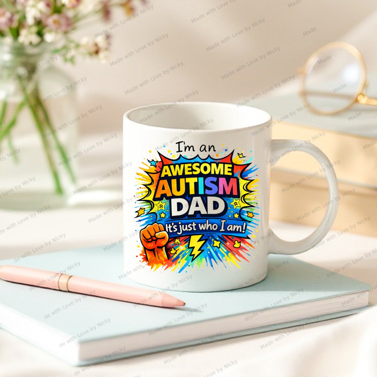 Autism Dad and Daddy mug design 9