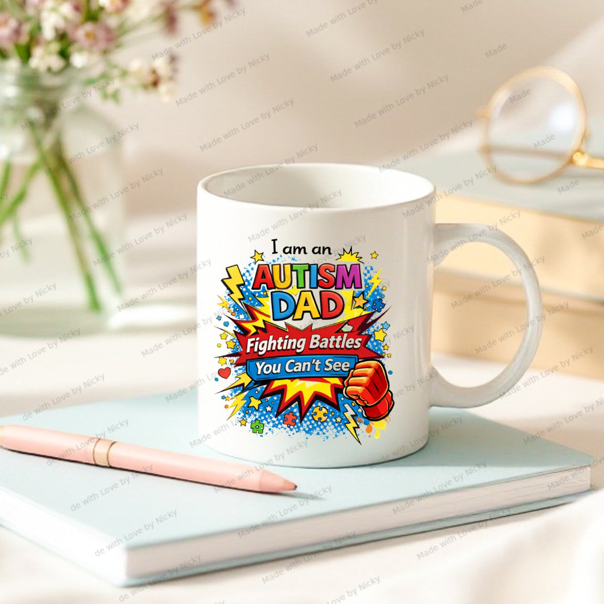 Autism Dad and Daddy mug design 11