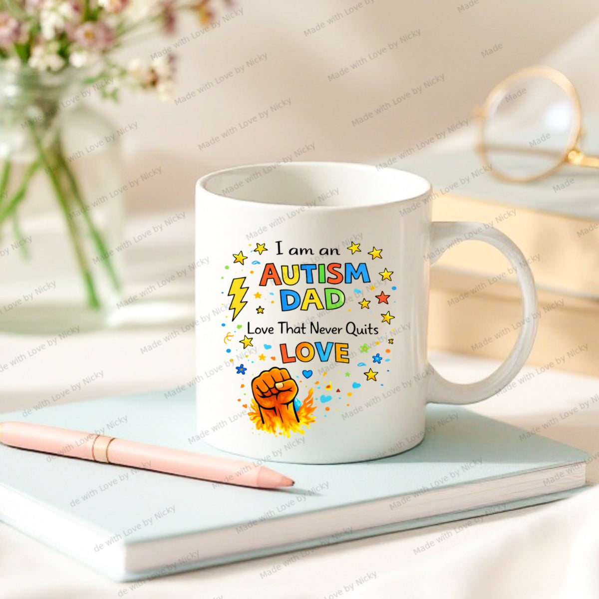 Autism Dad and Daddy mug design 12
