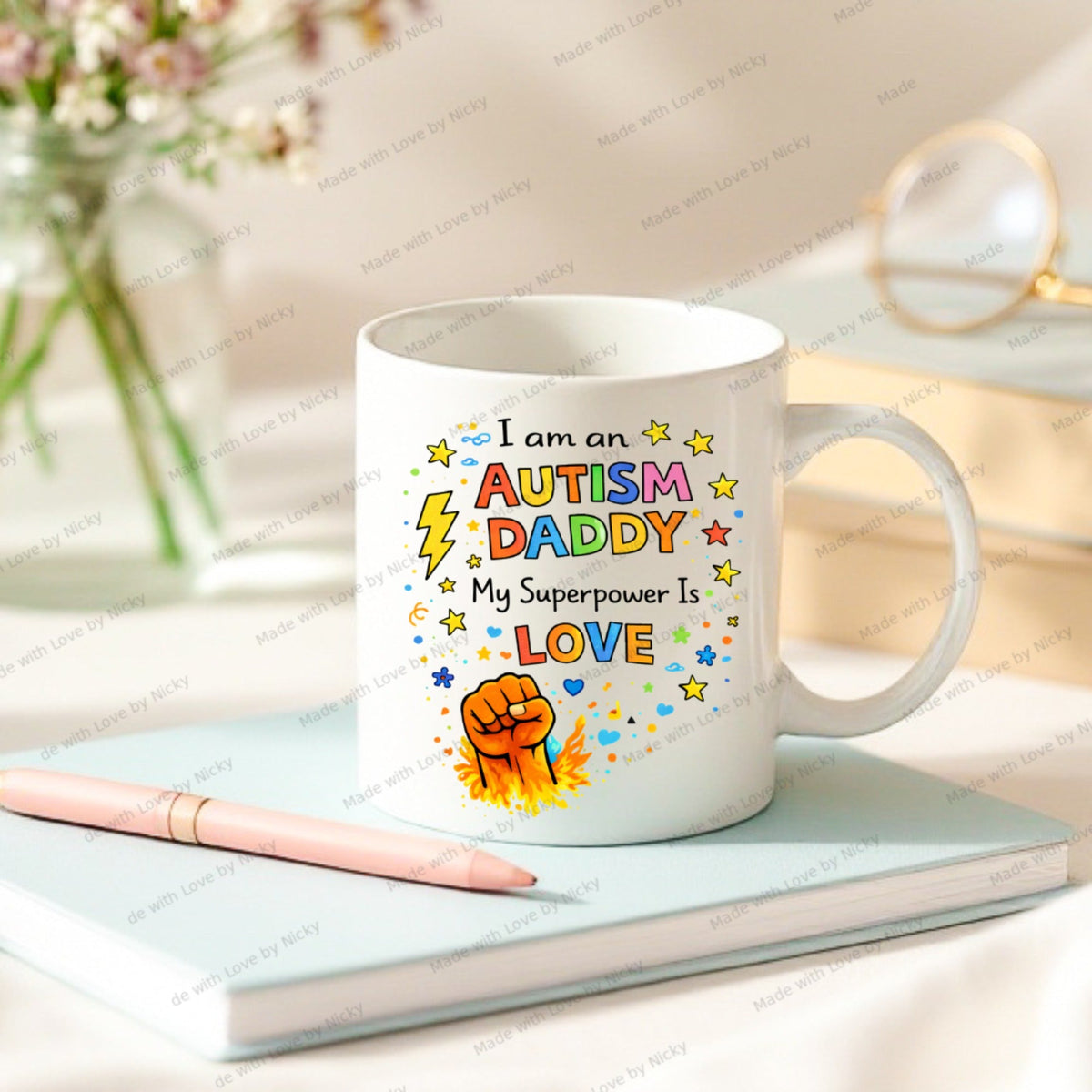 Autism Dad and Daddy mug design 13