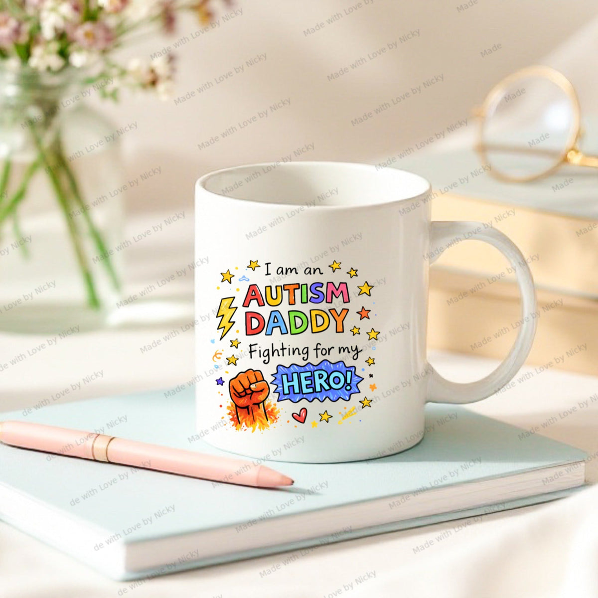 Autism Dad and Daddy mug design 17