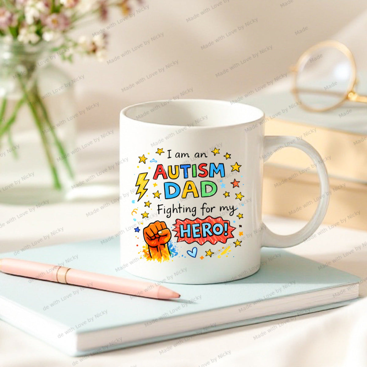 Autism Dad and Daddy mug design 20
