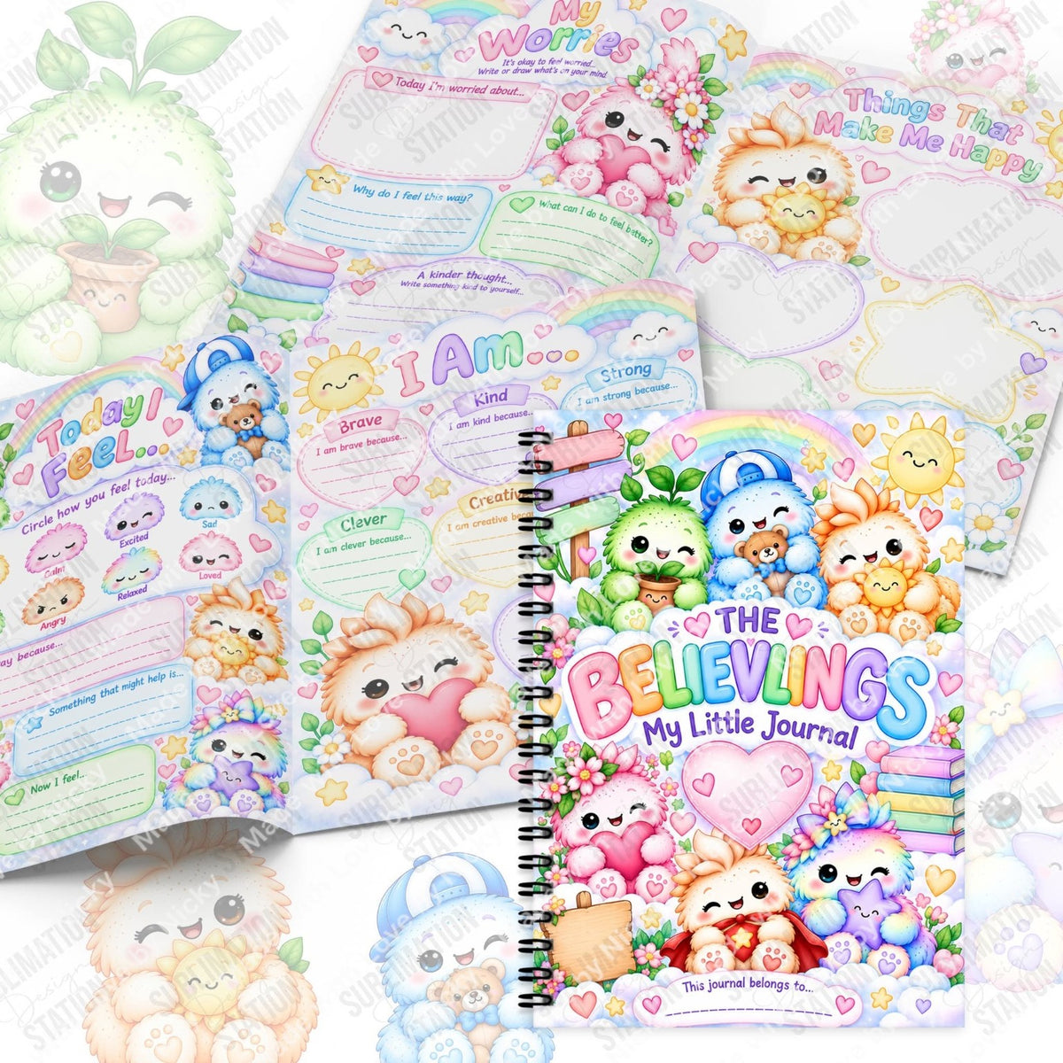 The Believings Children's Journal cover and pages