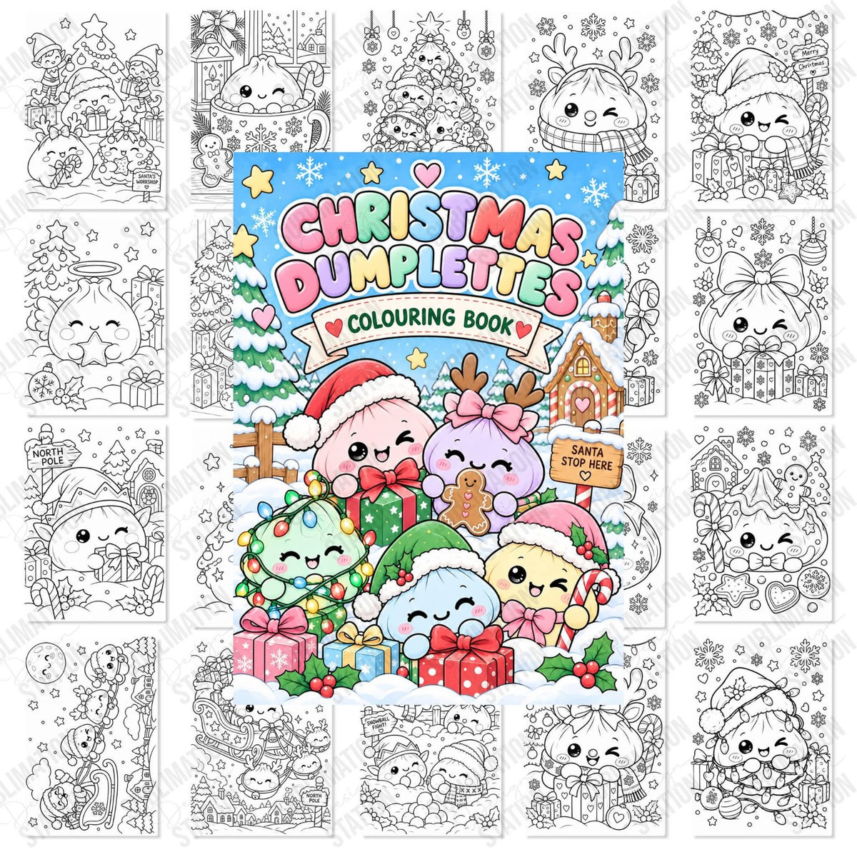 Dumplettes Colouring Book Bundle | Christmas Festive Fun