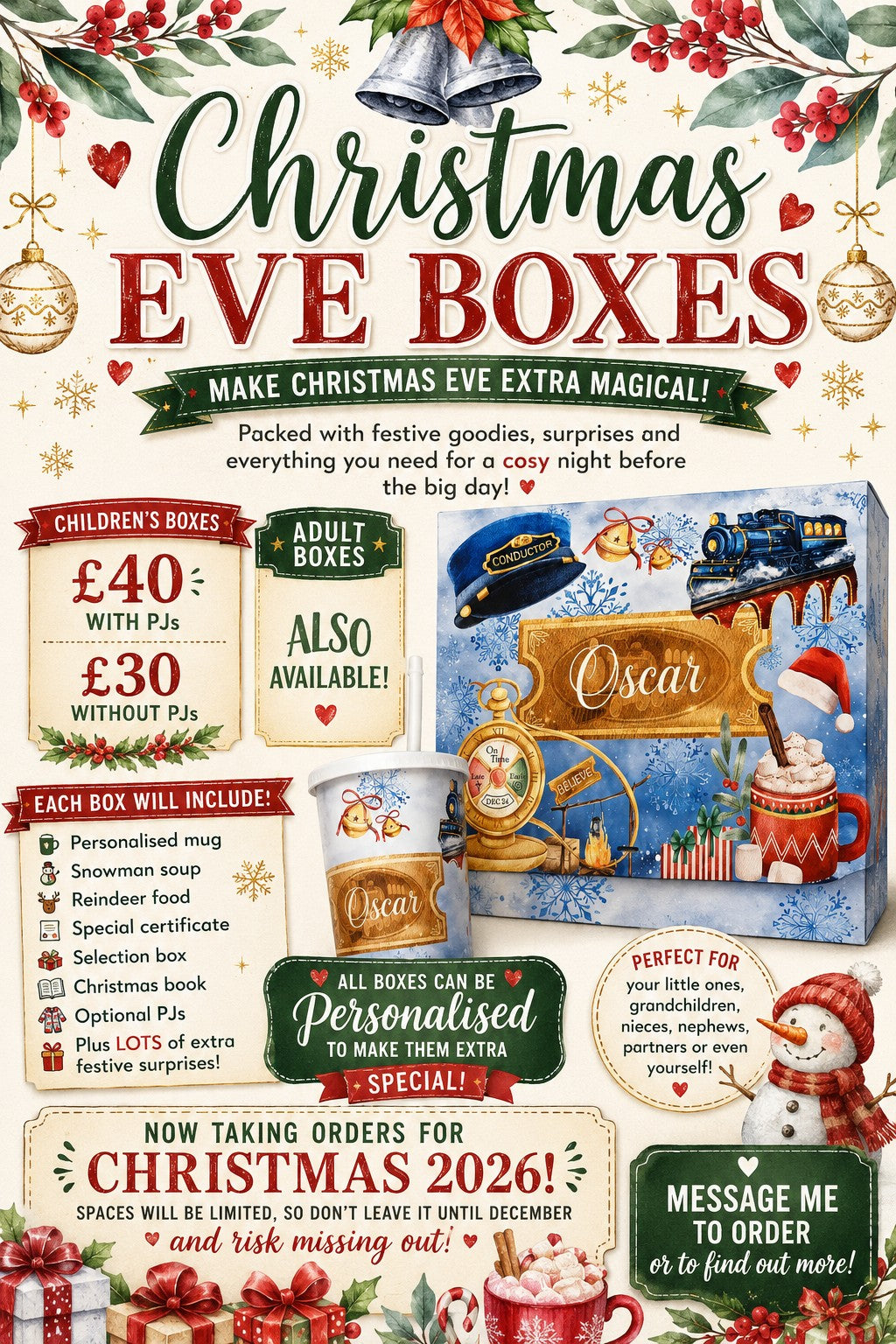 Personalised Christmas Eve Boxes