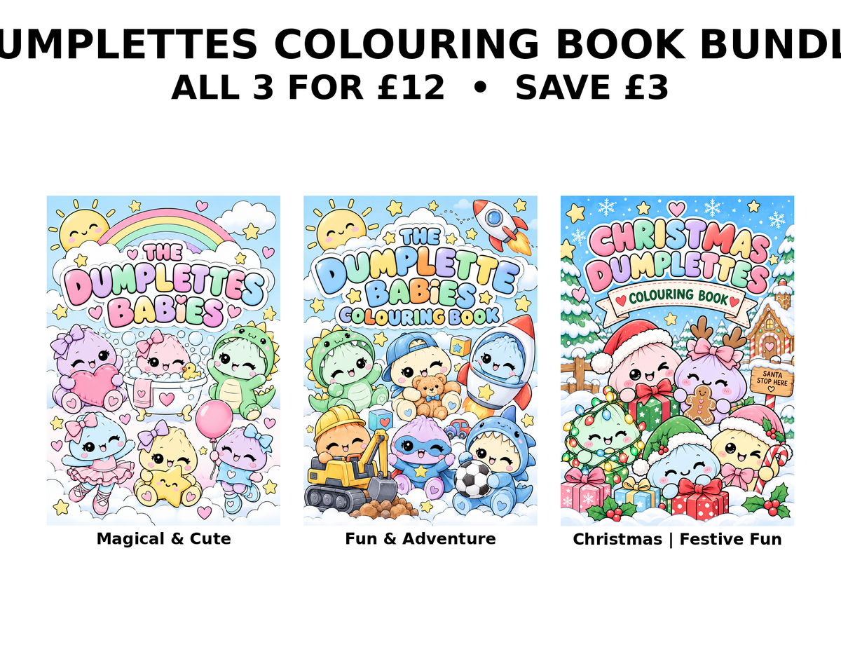 Dumplettes Colouring Book Bundle All 3 for £12 using the actual covers