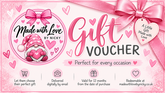 Pink Made with Love by Nicky digital gift voucher