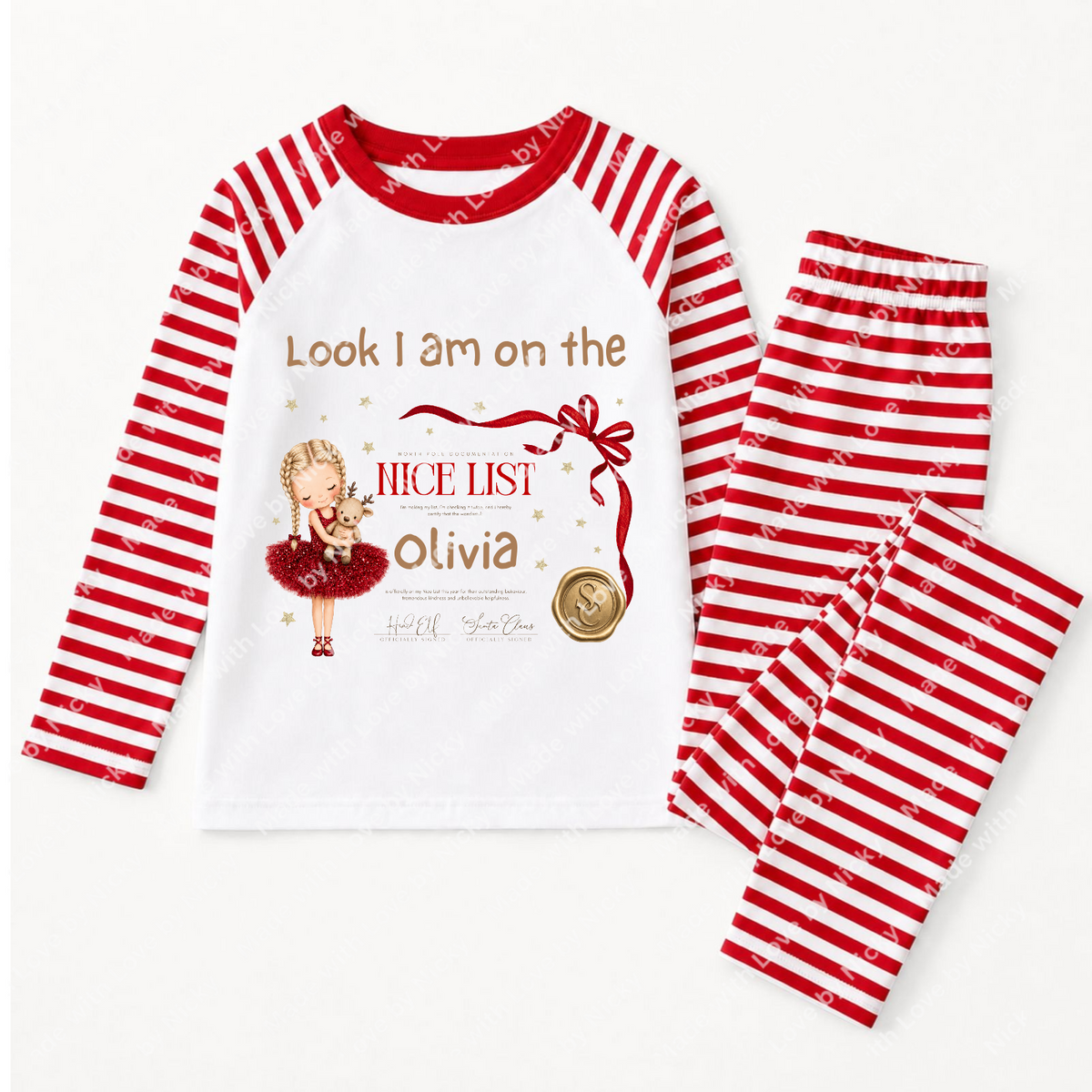 Personalised Christmas pyjamas