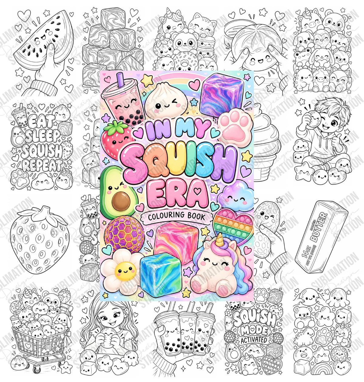 Squishy Era Colouring Book